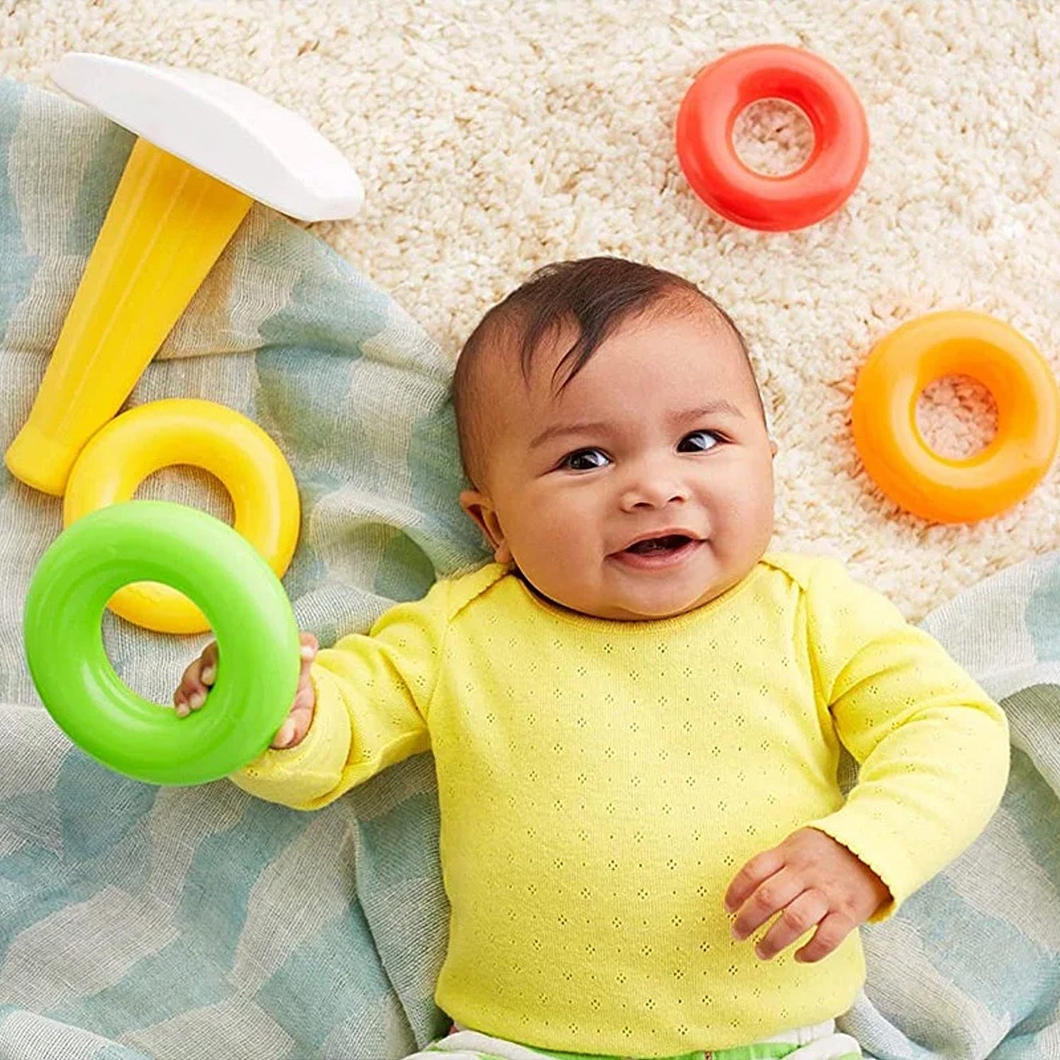 Jumbo stacking rings toy set for babies. Jumbo stacking rings toy set for babies.